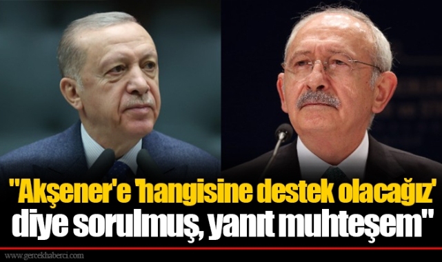 "Akşener'e 'hangisine destek olacağız' diye sorulmuş, yanıt muhteşem"