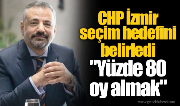 CHP İzmir seçim hedefini belirledi "Yüzde 80 oy almak"