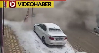 Depremde Malatya'daki bir binanın yıkılma anı güvenlik kameralarına böyle yansıdı