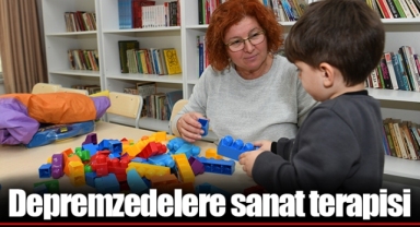 Depremzedelere sanat terapisi