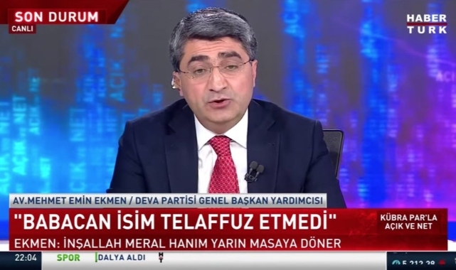 DEVA Partisi Genel Başkan Yardımcısı: "Babacan isim telaffuz etmedi"