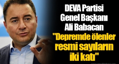 DEVA Partisi Genel Başkanı Ali Babacan