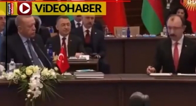 Erdoğan'dan canlı yayında Bakan Muş'a: O ne biçim imza ya? İmzayı değiştir!
