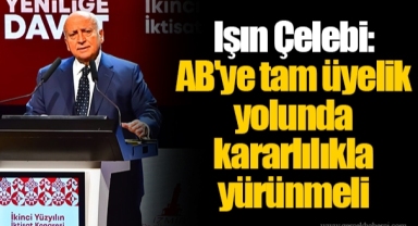 Işın Çelebi: AB'ye tam üyelik yolunda kararlılıkla yürünmeli