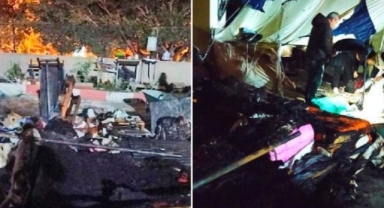 İskenderun'da depremzedelerin kaldığı çadırda yangın: 2'si ağır 3 yaralı