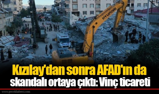 Kızılay'dan sonra AFAD'ın da skandalı ortaya çıktı: Vinç ticareti