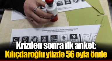 Krizden sonra ilk anket: Kılıçdaroğlu yüzde 56 oyla önde