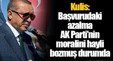 Kulis: Başvurudaki azalma AK Parti’nin moralini hayli bozmuş durumda