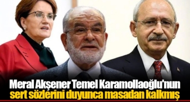 Meral Akşener Temel Karamollaoğlu'nun sert sözlerini duyunca masadan kalkmış