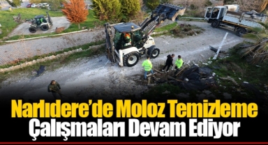 Narlıdere’de Moloz Temizleme Çalışmaları Devam Ediyor