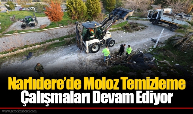 Narlıdere’de Moloz Temizleme Çalışmaları Devam Ediyor