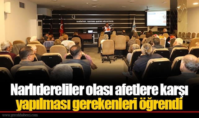 Narlıdereliler olası afetlere karşı yapılması gerekenleri öğrendi
