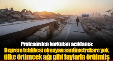 Profesörden korkutan açıklama: Deprem tehlikesi olmayan santimetrekare yok, ülke örümcek ağı gibi faylarla örülmüş