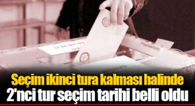 Seçim ikinci tura kalması halinde 2'nci tur seçim tarihi belli oldu
