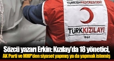 Sözcü yazarı Erkin: Kızılay'da 18 yönetici, AK Parti ve MHP'den siyaset yapmış ya da yapmak istemiş