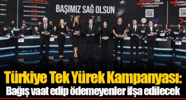 Türkiye Tek Yürek Kampanyası: Bağış vaat edip ödemeyenler ifşa edilecek