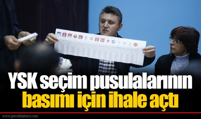 YSK seçim pusulalarının basımı için ihale açtı