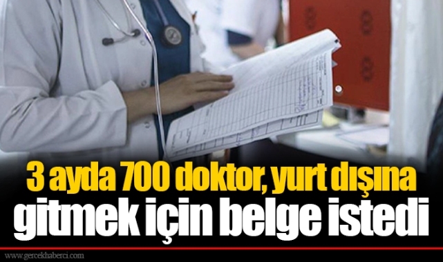 3 ayda 700 doktor, yurt dışına gitmek için belge istedi