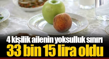 4 kişilik ailenin yoksulluk sınırı 33 bin 15 lira oldu