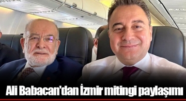 Ali Babacan'dan İzmir mitingi paylaşımı
