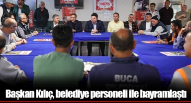 Başkan Kılıç, belediye personeli ile bayramlaştı