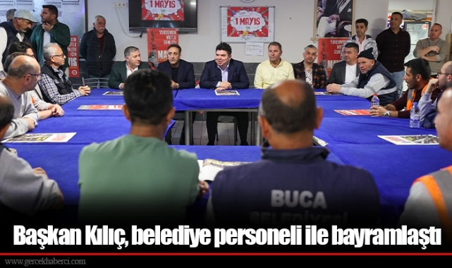 Başkan Kılıç, belediye personeli ile bayramlaştı