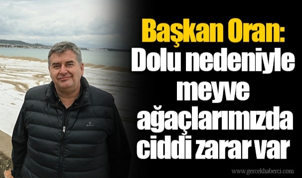 Başkan Oran: Dolu nedeniyle meyve ağaçlarımızda ciddi zarar var