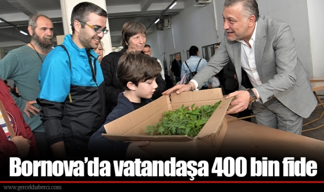 Bornova’da vatandaşa 400 bin fide