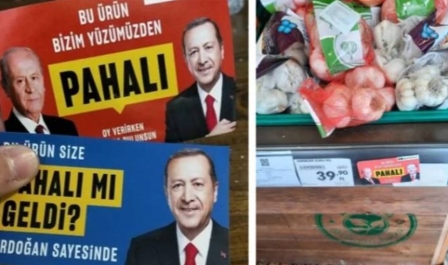 "Bu ürün size pahalı mı geldi? Erdoğan sayesinde" çıkartmaları tasarladı, gözaltına alındı