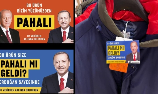 "Bu ürün size pahalı mı geldi? Erdoğan sayesinde" çıkartması yapıştıran CHP gençlik kolları üyesi gözaltına alındı