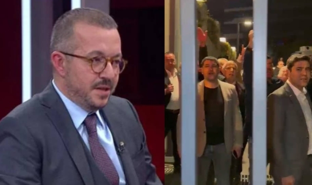 Canlı yayında skandal sözler... İYİ Partililer A Haber'in önünde toplandı
