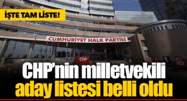 CHP’nin milletvekili aday listesi belli oldu