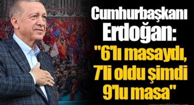 Cumhurbaşkanı Erdoğan: