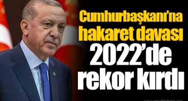 Cumhurbaşkanı’na hakaret davası 2022’de rekor kırdı