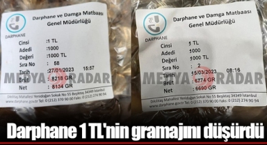 Darphane 1 TL'nin gramajını düşürdü