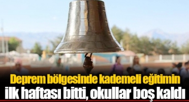 Deprem bölgesinde kademeli eğitimin ilk haftası bitti, okullar boş kaldı