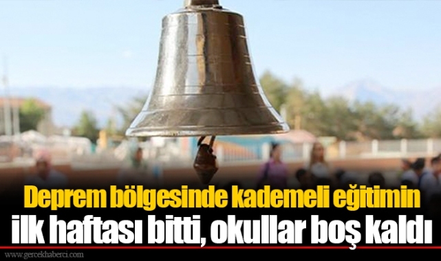 Deprem bölgesinde kademeli eğitimin ilk haftası bitti, okullar boş kaldı