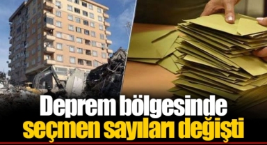 Deprem bölgesinde seçmen sayıları değişti