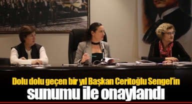 Dolu dolu geçen bir yıl Başkan Ceritoğlu Sengel’in sunumu ile onaylandı