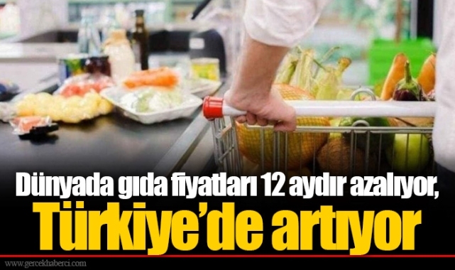 Dünyada gıda fiyatları 12 aydır azalıyor, Türkiye’de artıyor