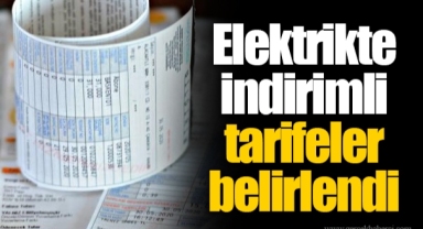 Elektrikte indirimli tarifeler belirlendi