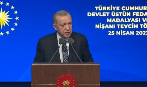 Erdoğan: 55 bin kişiye Devlet Üstün Fedakarlık Madalyası ve Nişanı verilecek