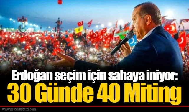 Erdoğan seçim için sahaya iniyor: 30 Günde 40 Miting