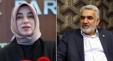 HÜDA-PAR genel başkanı, Özlem Zengin’in iki sıra arkasında