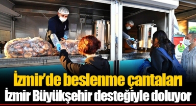 İzmir’de beslenme çantaları İzmir Büyükşehir desteğiyle doluyor