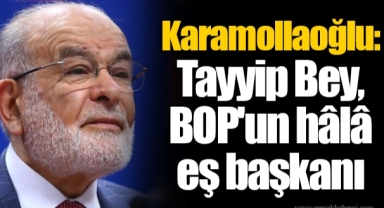 Karamollaoğlu: Tayyip Bey, BOP'un hâlâ eş başkanı