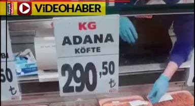 Kasap reyonundaki et fiyatlarını Dombra müziği eşliğinde paylaştı