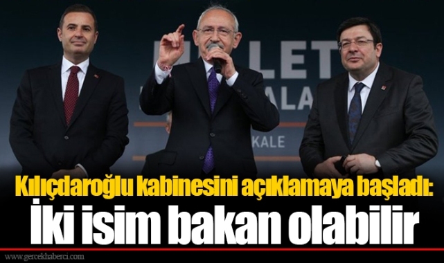 Kılıçdaroğlu kabinesini açıklamaya başladı: İki isim bakan olabilir