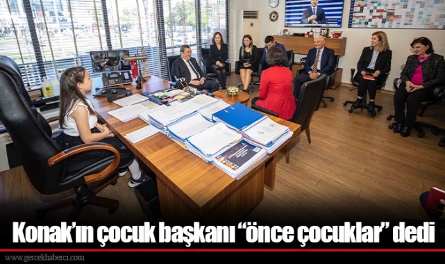 Konak’ın çocuk başkanı “önce çocuklar” dedi