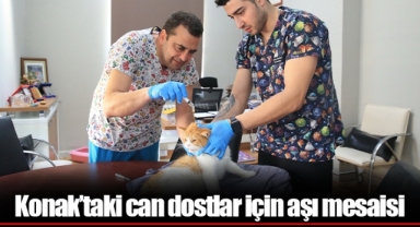 Konak’taki can dostlar için aşı mesaisi